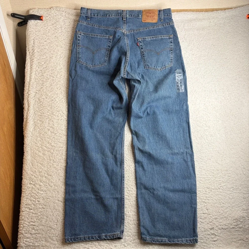 NEW Vintage Levis 569 Loose Straight Fit Jeans Made in USA Blue Denim 38x32